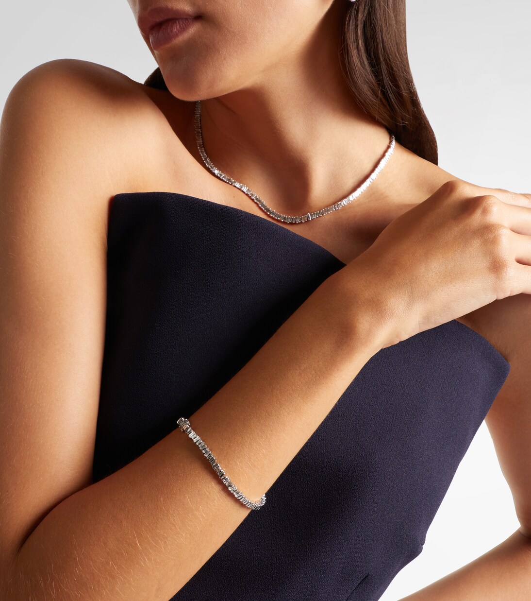 Bracciale Classic Diamond in oro bianco 18kt con diamanti | Suzanne Kalan