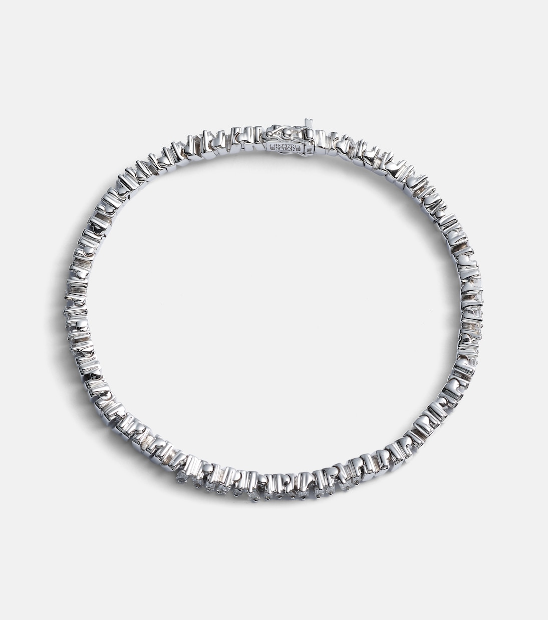 Bracciale in oro bianco 18kt con diamanti, design moderno per giovani