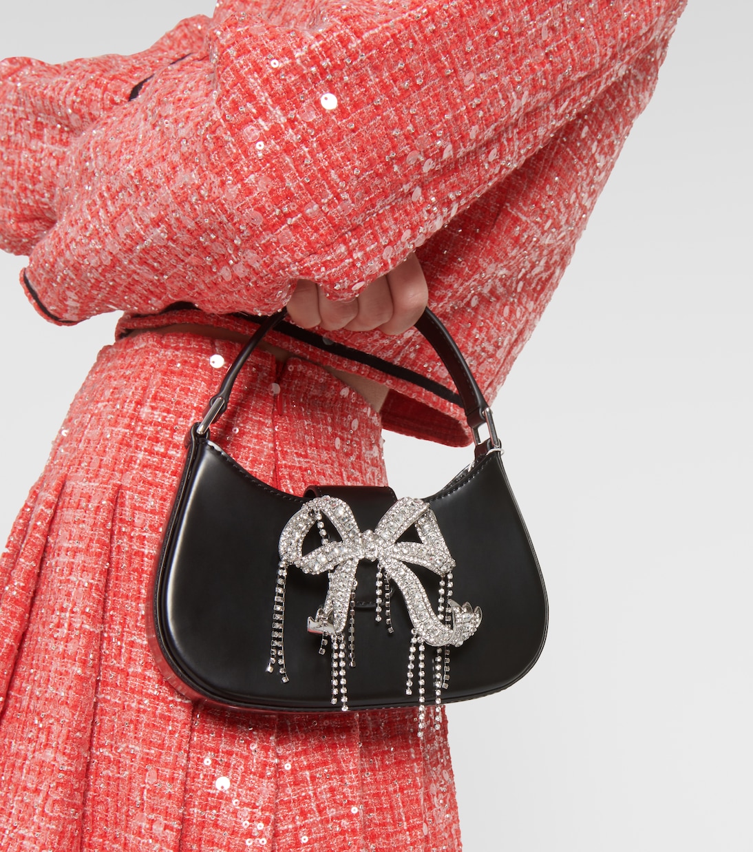 Borsa a spalla Crescent in pelle | Self-Portrait