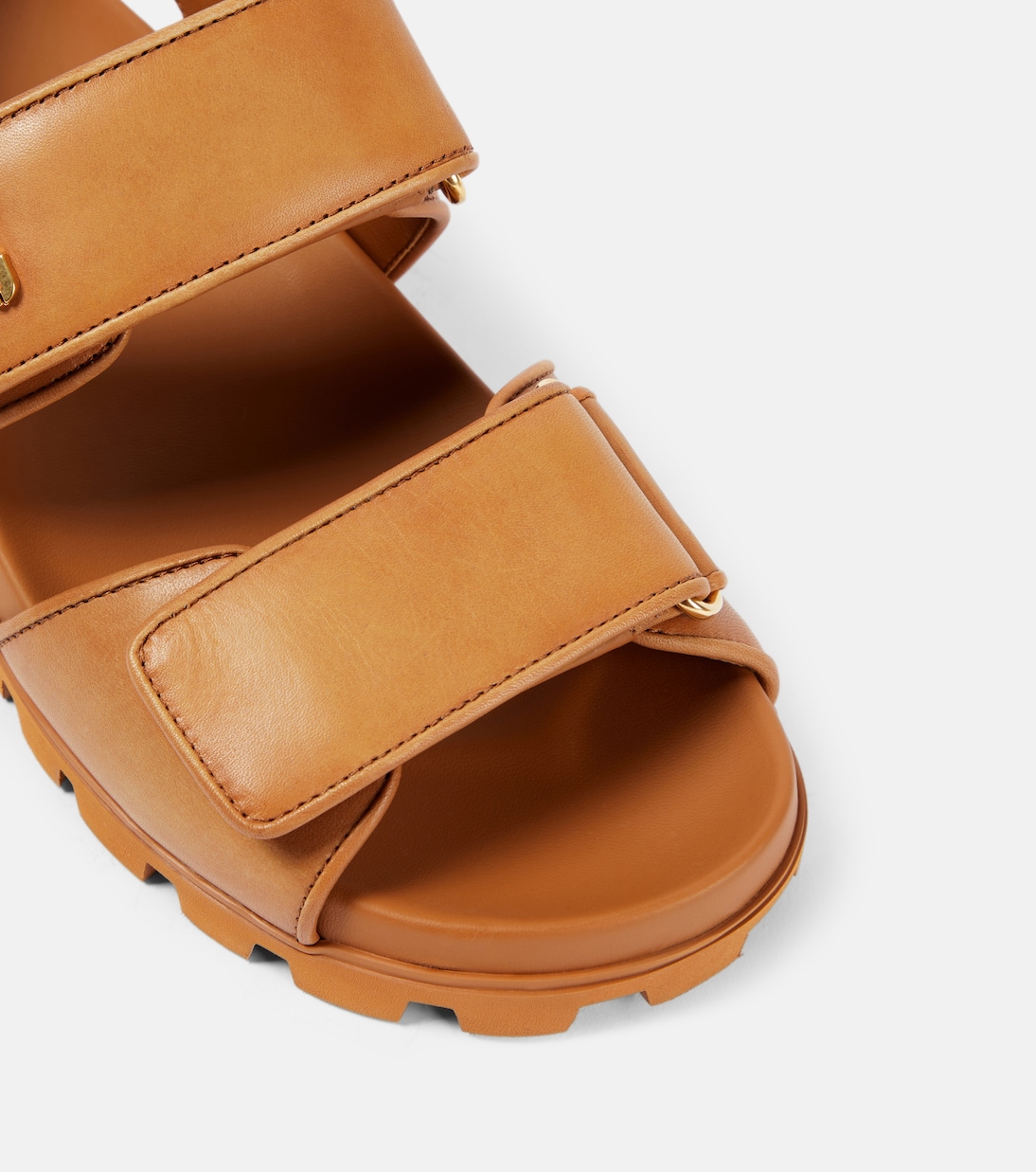 Sandali in pelle con logo | Miu Miu