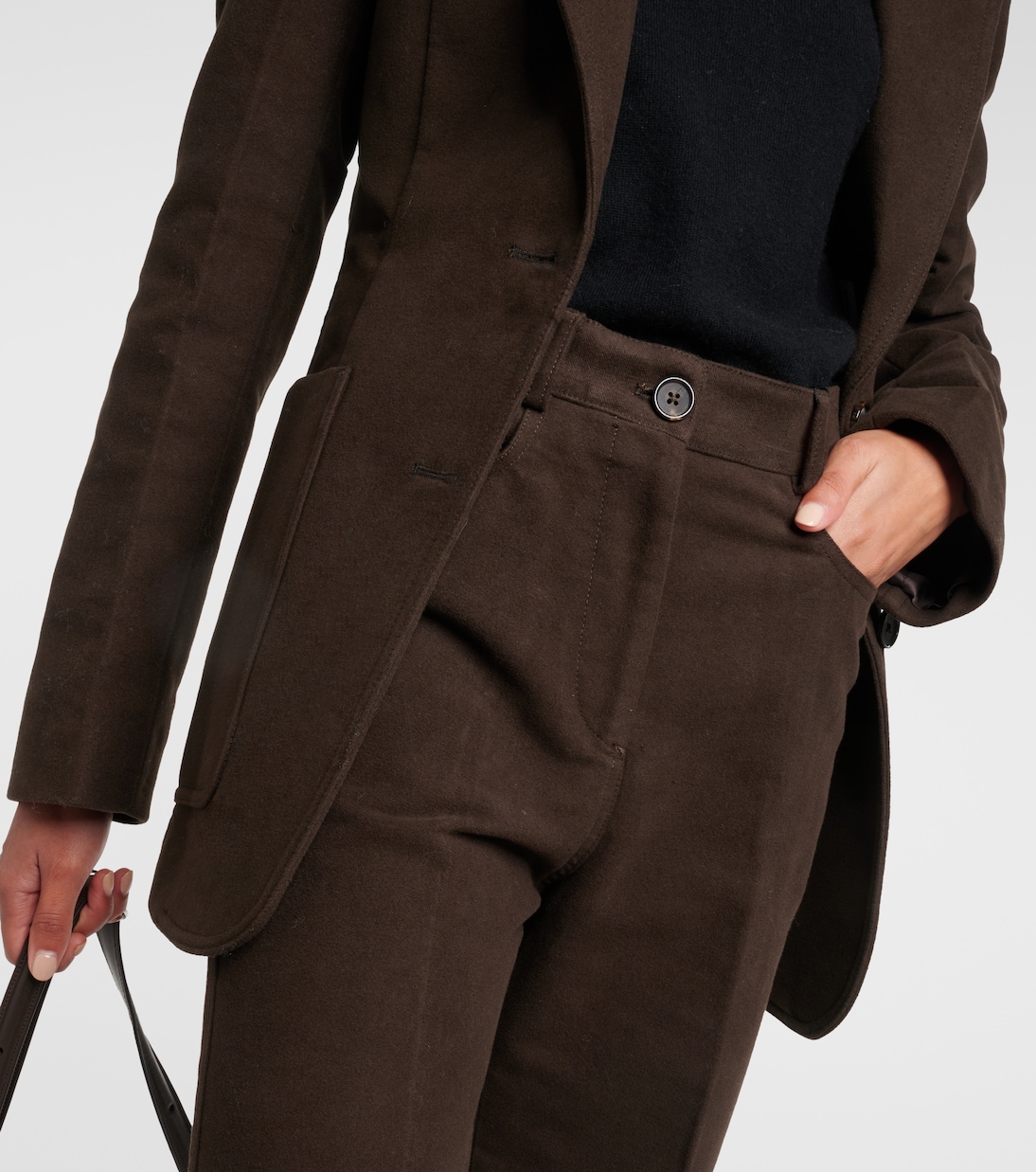 Pantaloni in velluto a vita alta | Toteme