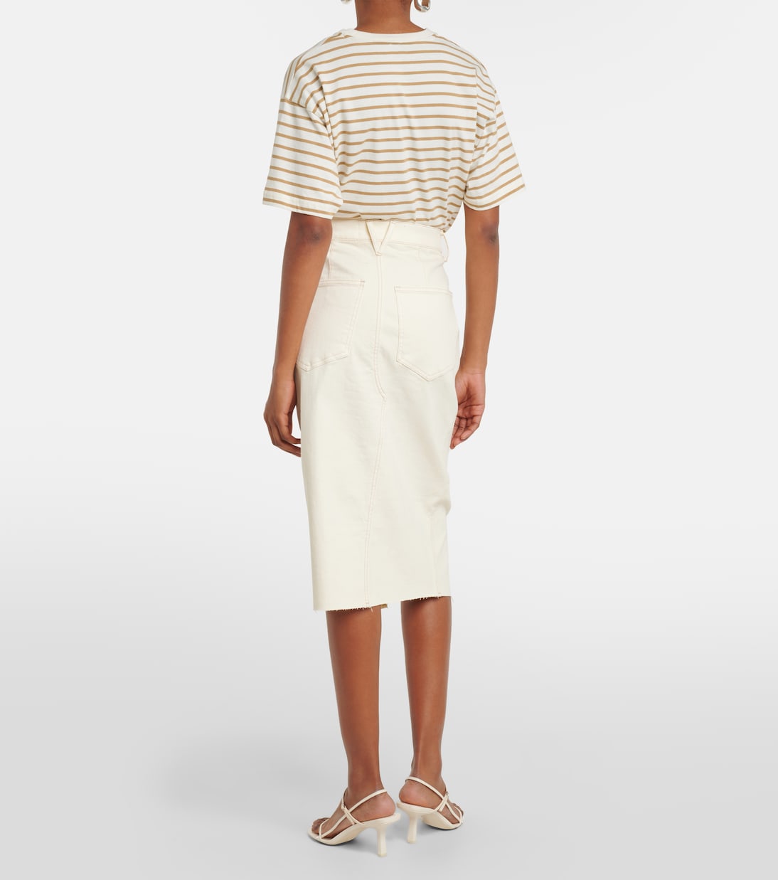 Breves denim midi skirt | Veronica Beard