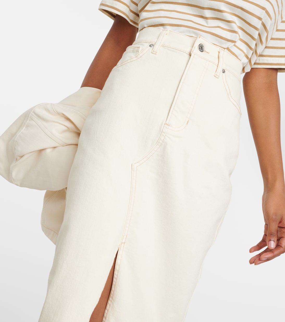 Breves denim midi skirt | Veronica Beard