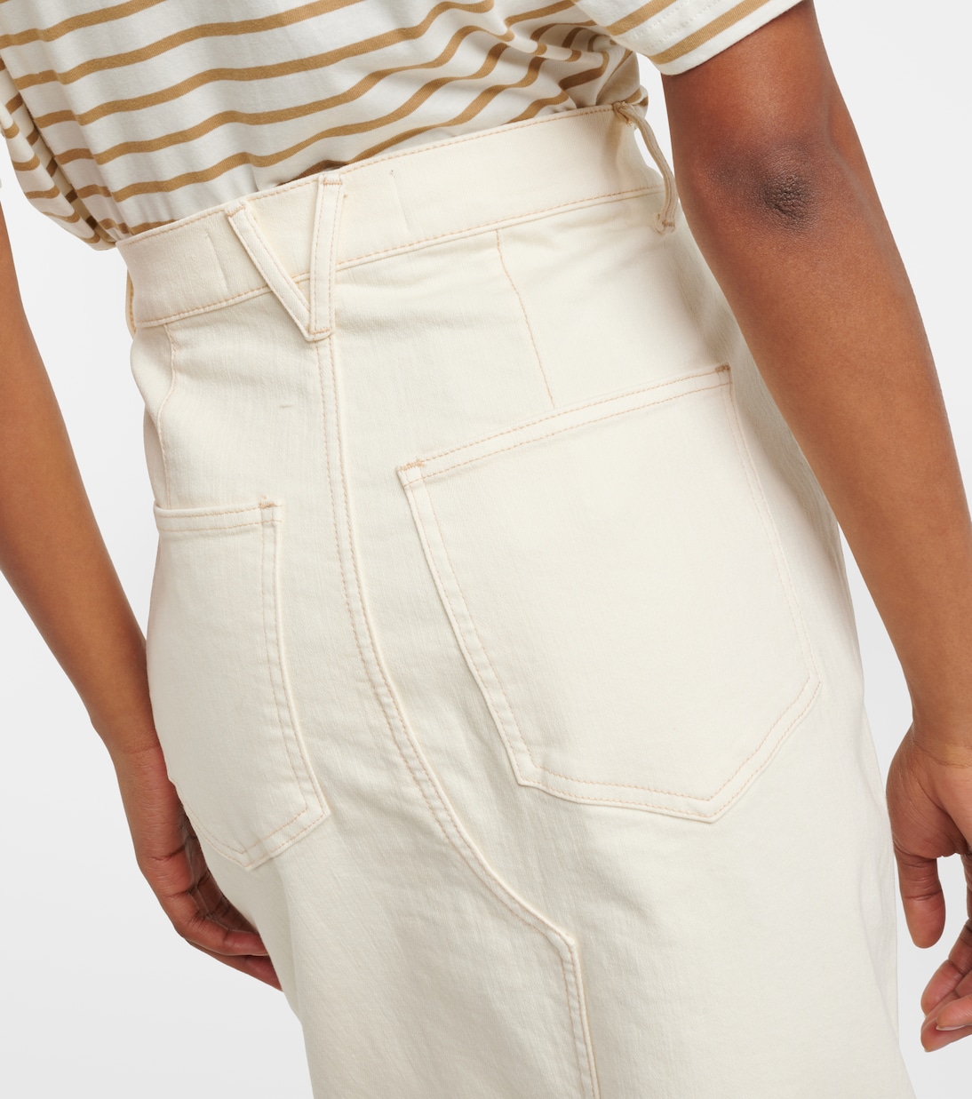 Breves denim midi skirt | Veronica Beard