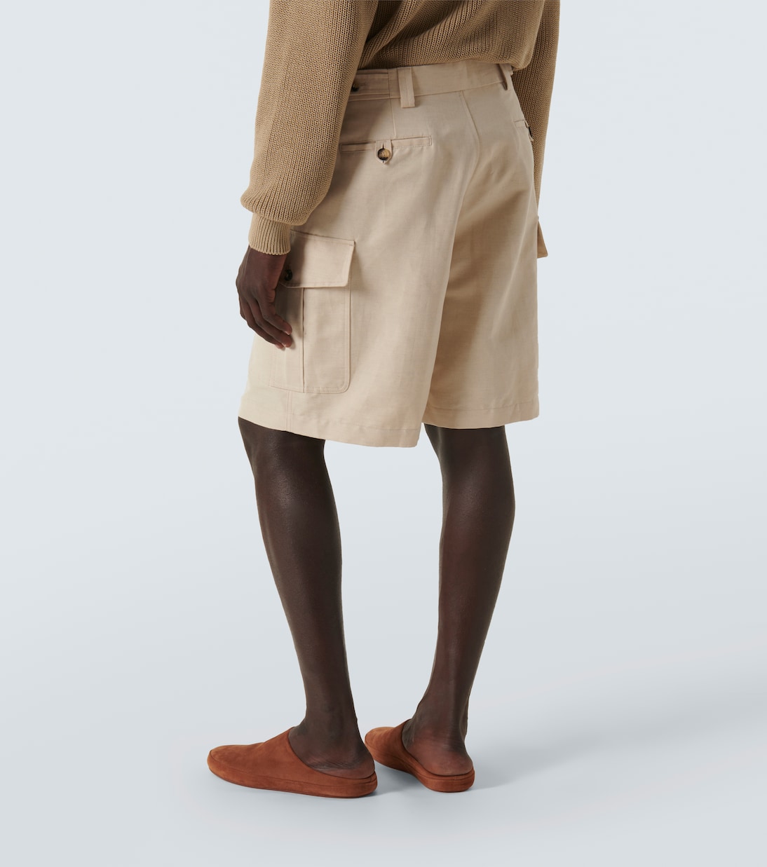 Bizen cotton and linen cargo shorts | Loro Piana