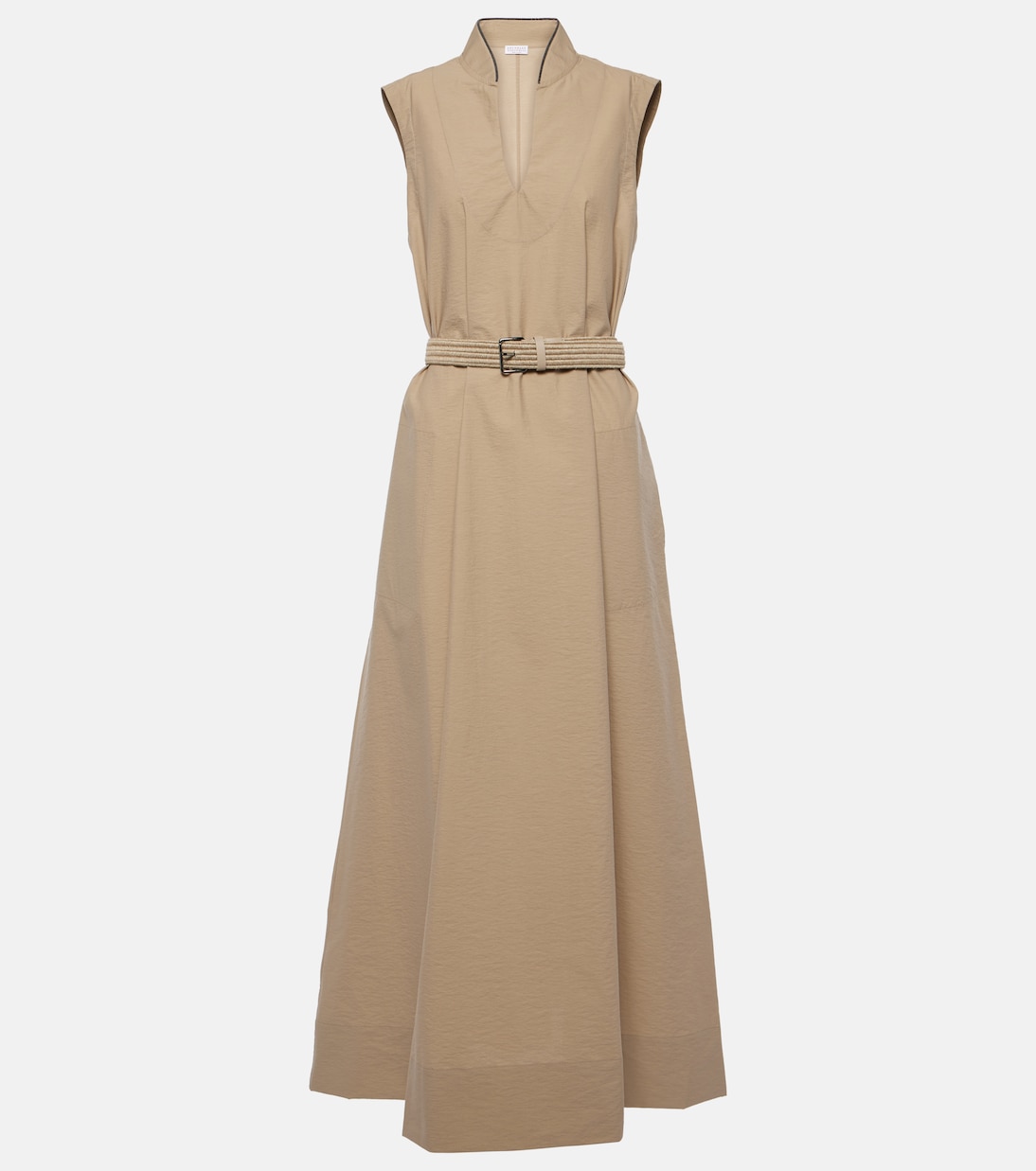 Robe longue en coton mélangé | Brunello Cucinelli