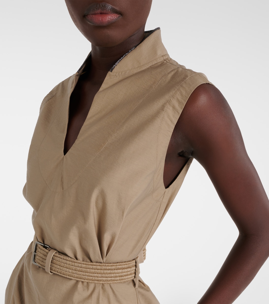 Robe longue en coton mélangé | Brunello Cucinelli