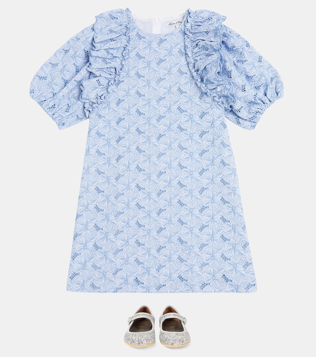 Embroidered cotton dress | Tartine et Chocolat