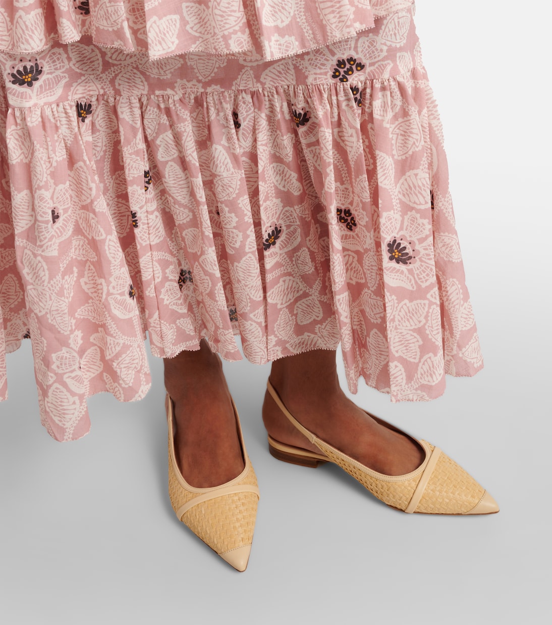 Jama raffia slingback ballet flats | Malone Souliers