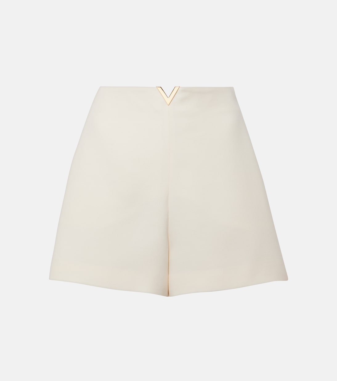 Shorts Altos de Crepe Couture Valentino en Oro Joven