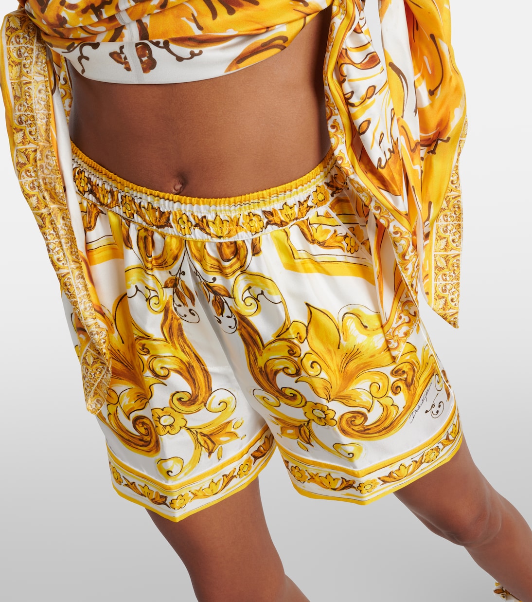 Short Majolica en soie | Dolce&Gabbana