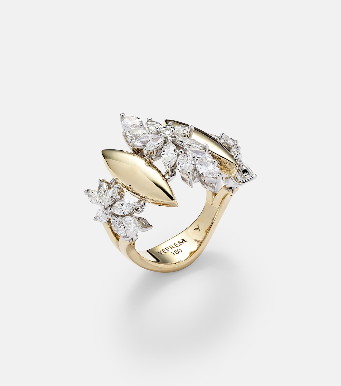 Bague Golden Strava en or, or blanc 18 ct et diamants | Yeprem