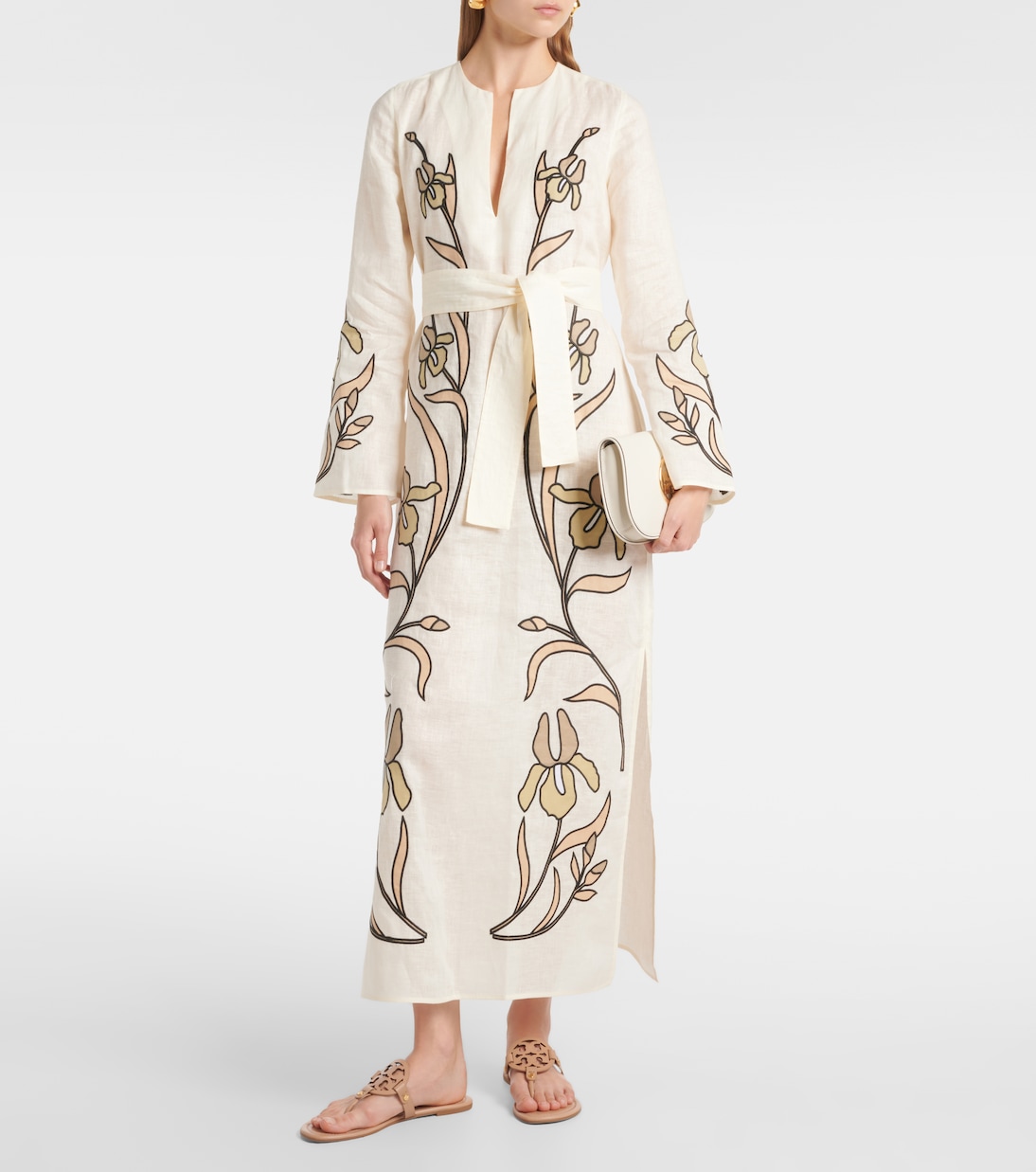 Caftán de lino estampado | Tory Burch