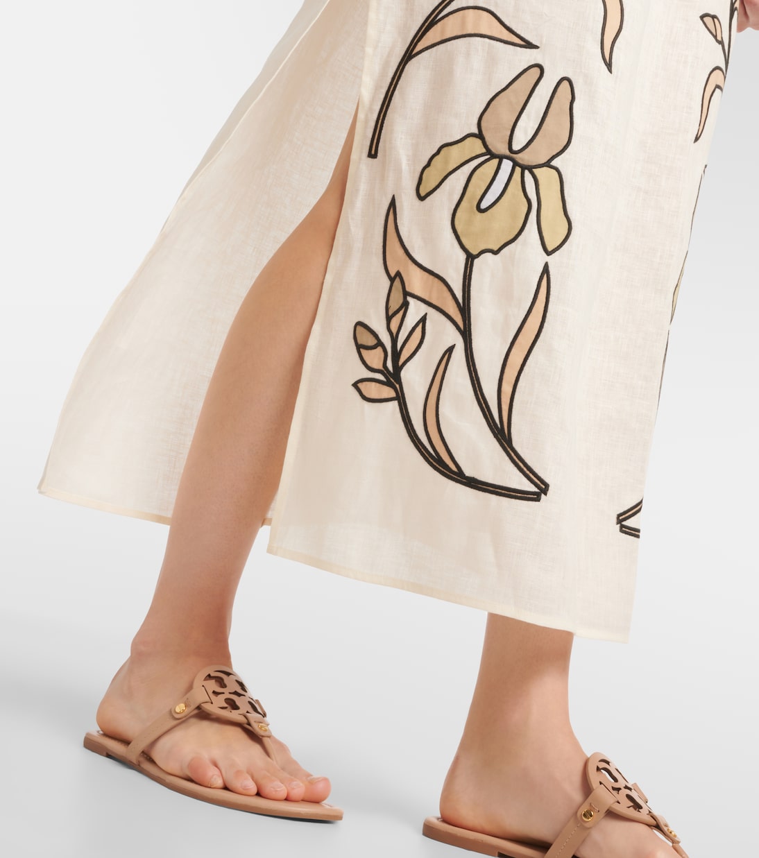 Caftán de lino estampado | Tory Burch