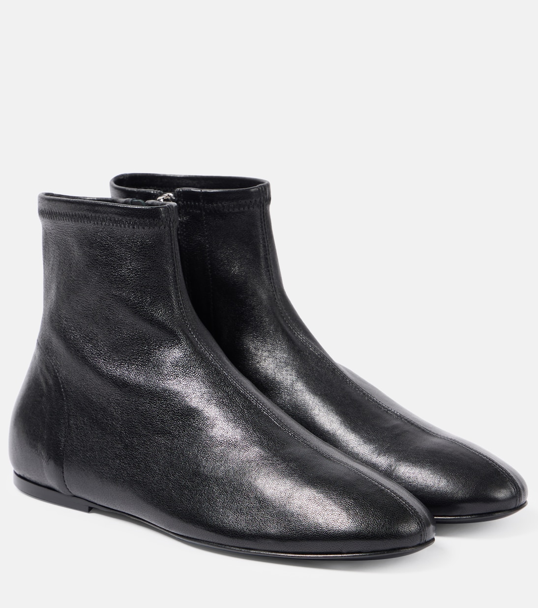 Leather sock boots in black CO Mytheresa