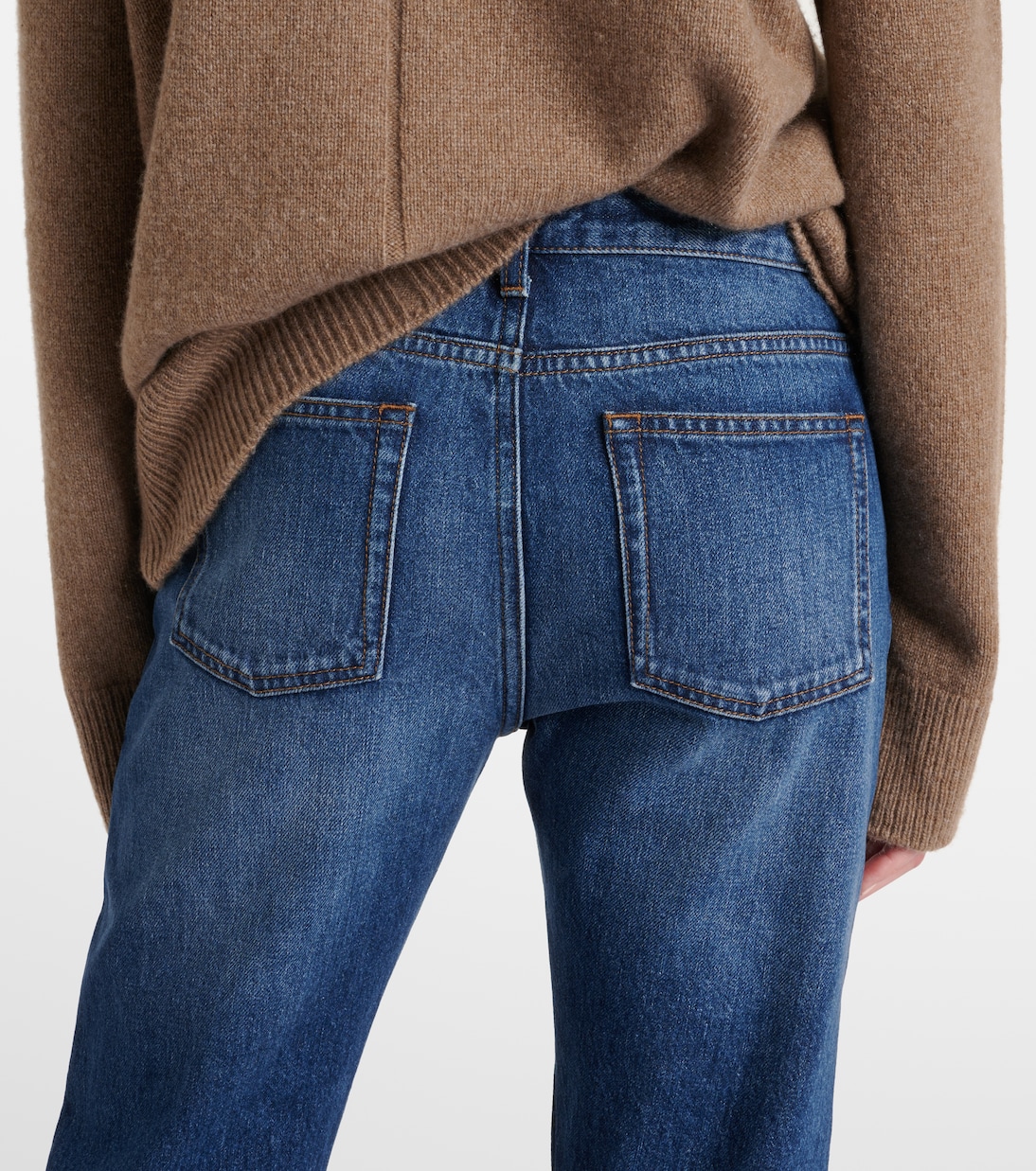 Jeans Rectos de Tiro Medio Row Riaco para Jóvenes Modernos