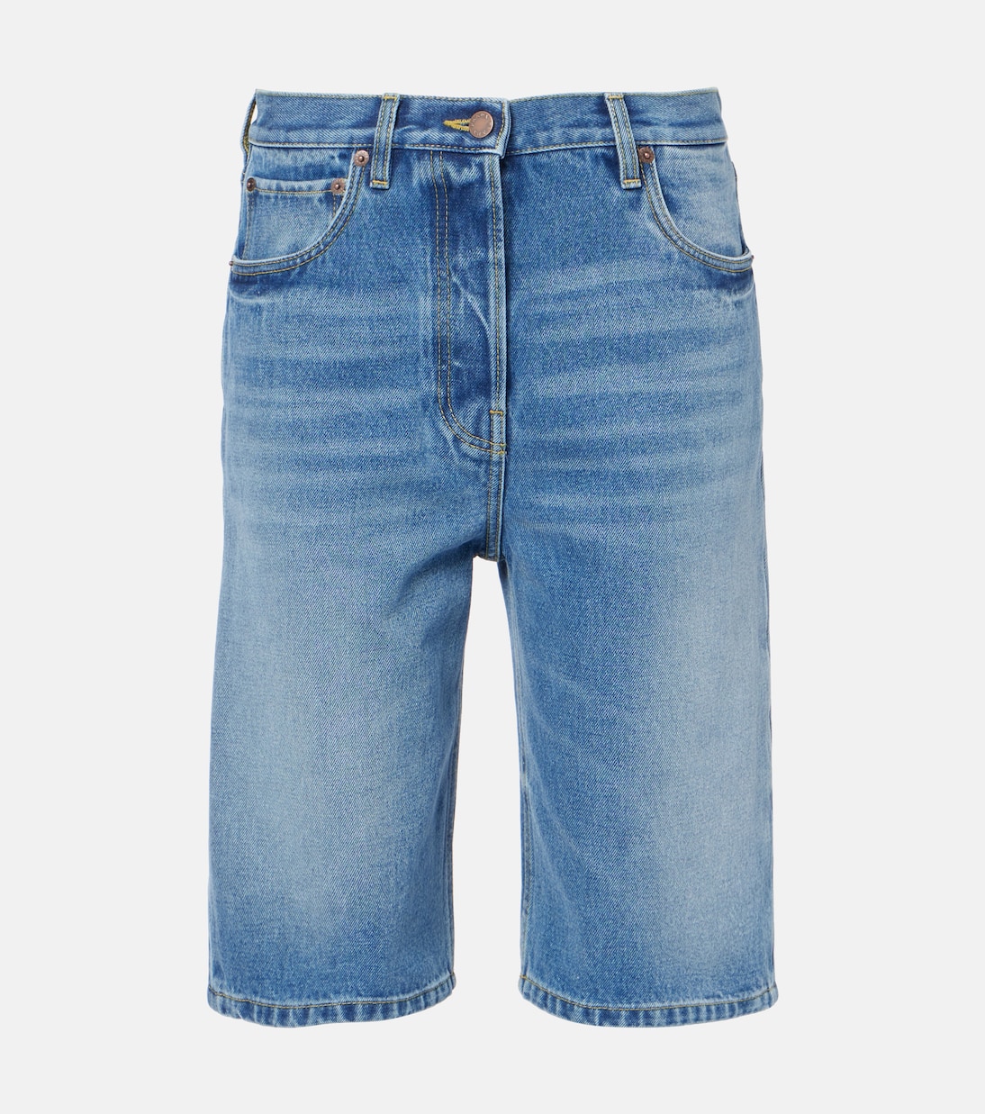 Jeans capri de tiro alto | Prada