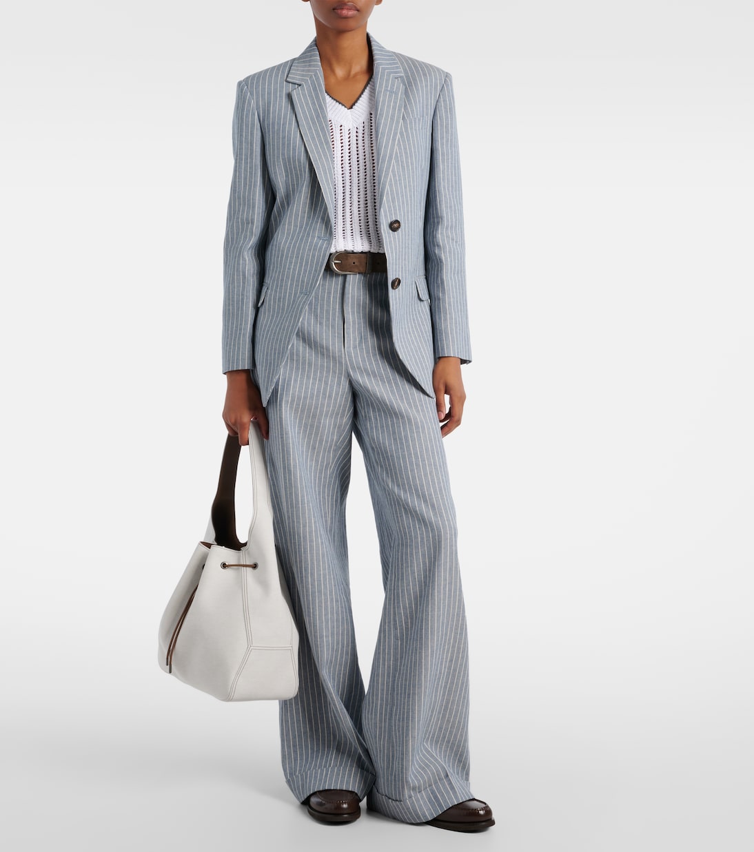 Foulard Large canvas bucket bag | Brunello Cucinelli