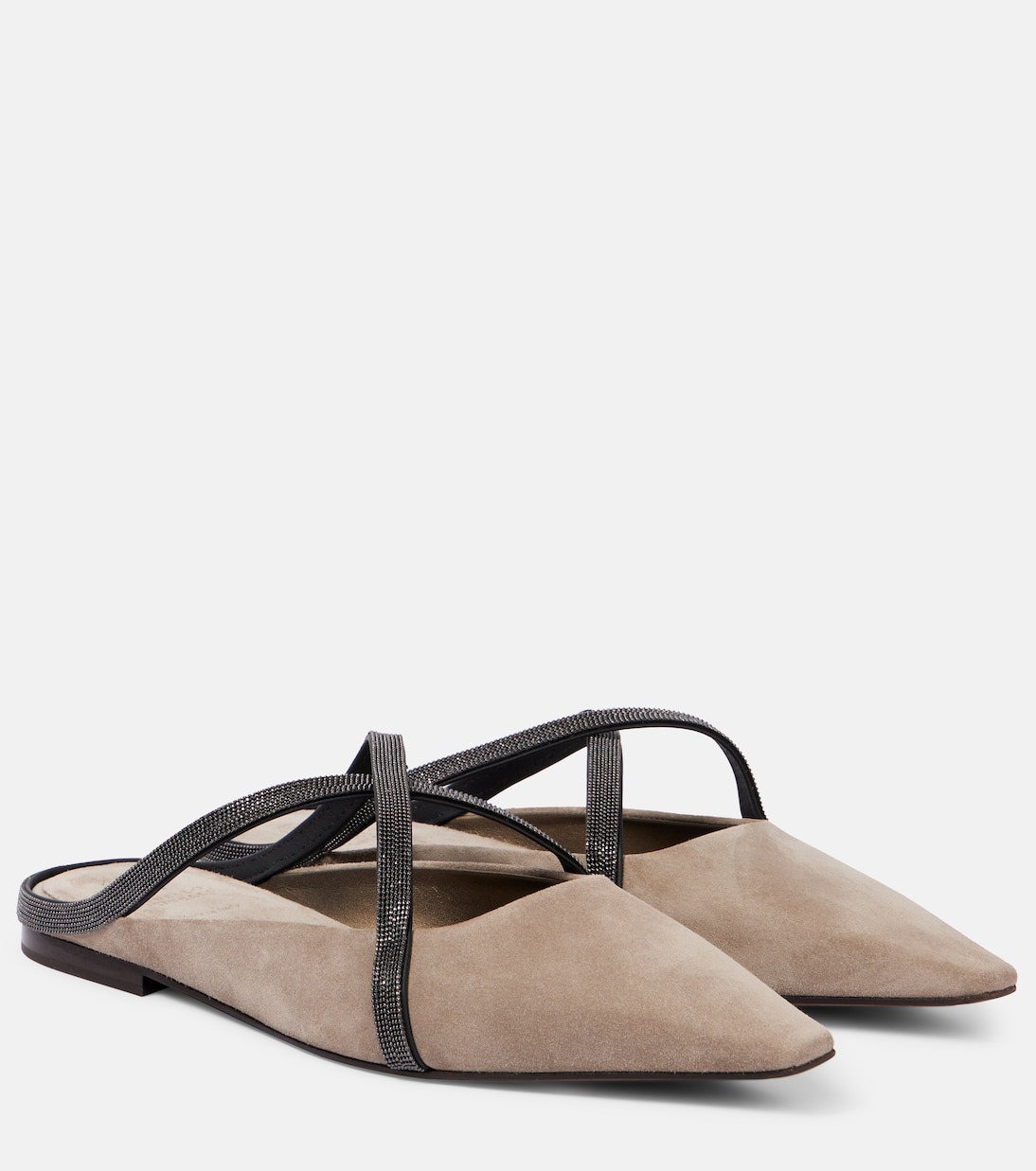 Mules de ante con cuentas Monili | Brunello Cucinelli