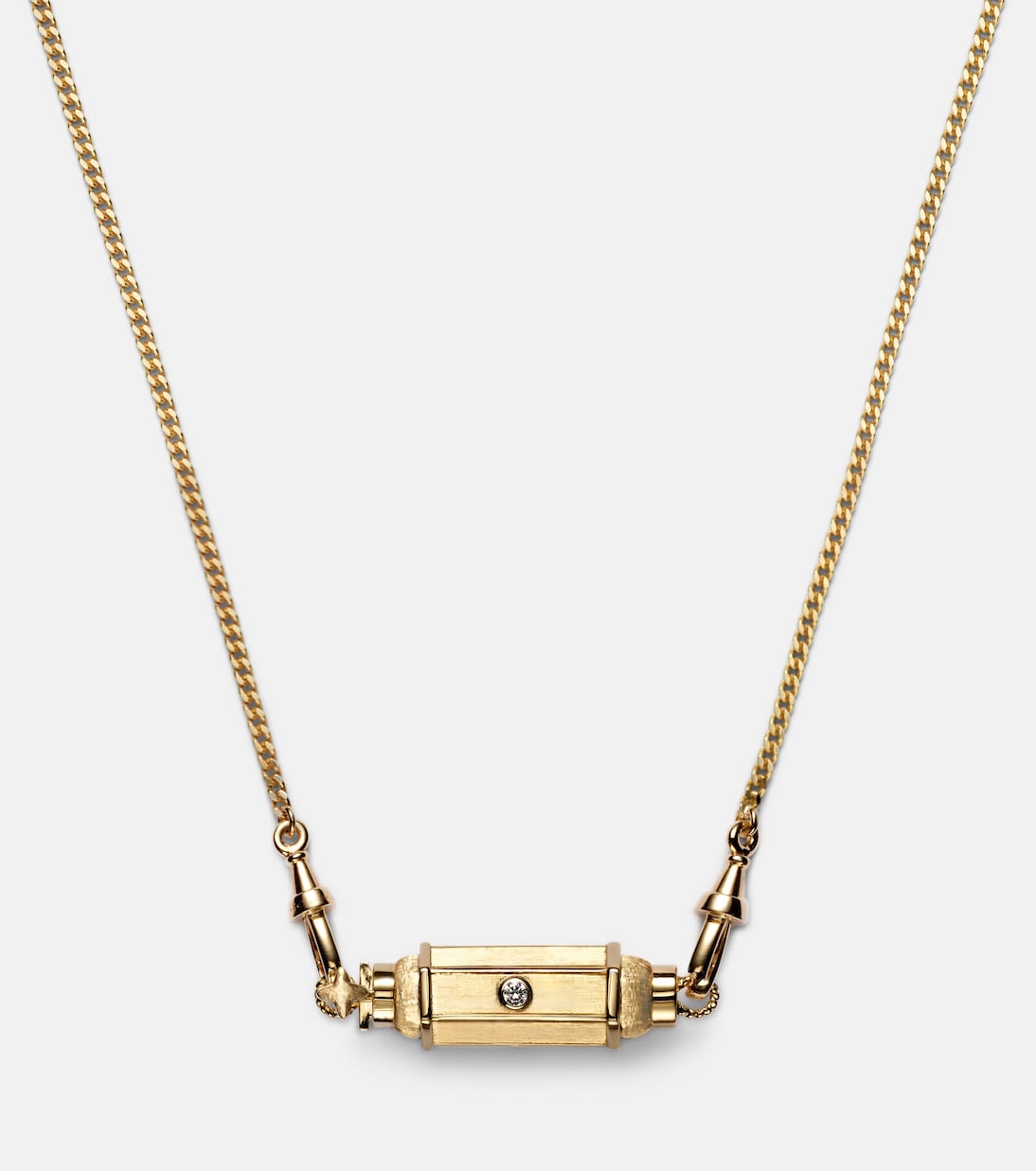 Collana con medaglione Coco in oro 18kt e diamanti, design esclusivo per giovani