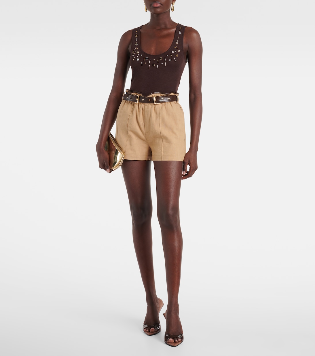 Embellished wool-blend tank top | Xu Zhi