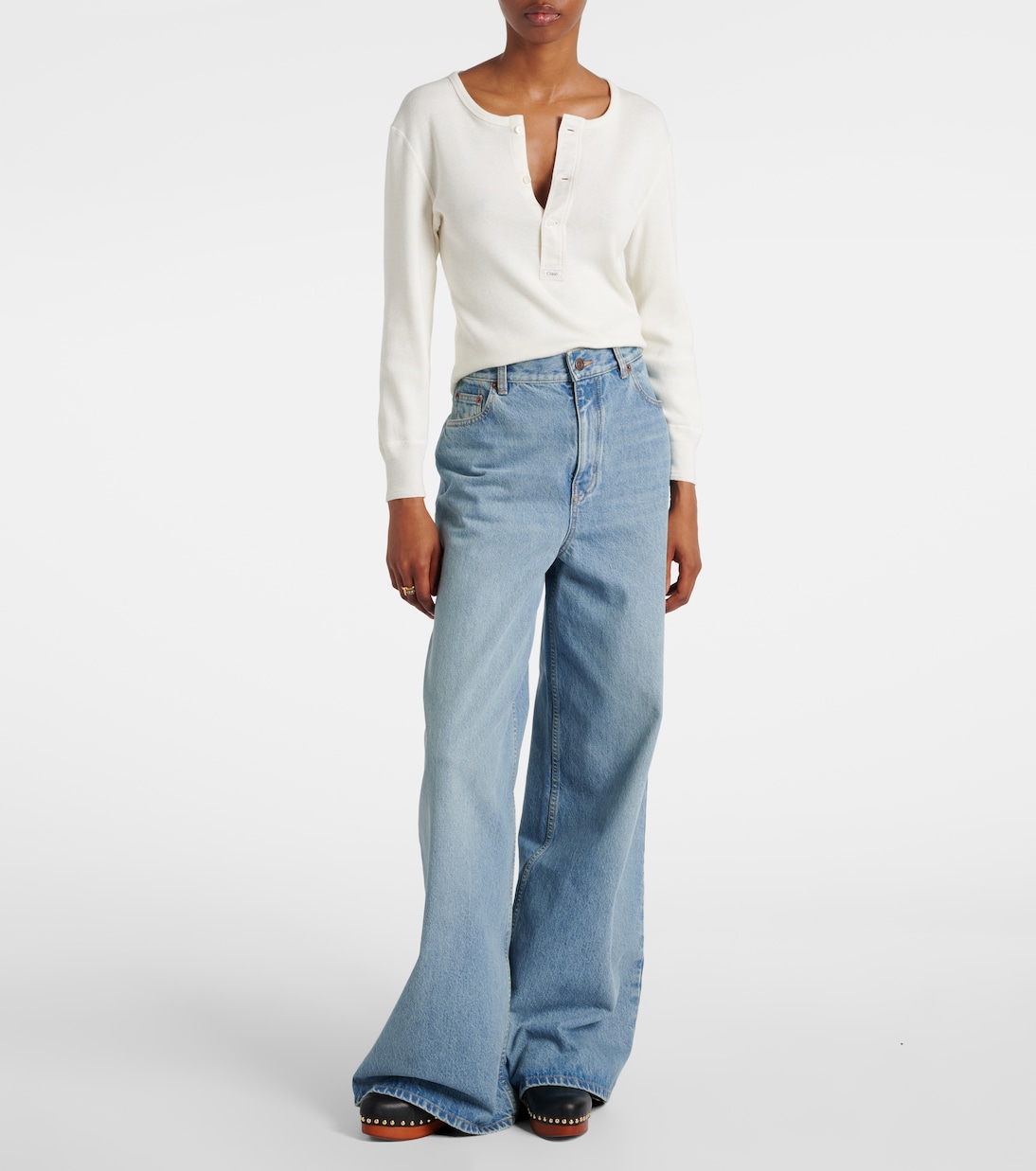 Mules Jeannette en cuir à ornements | Chloé
