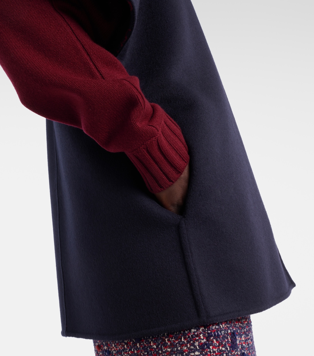 Capa de botonadura simple de lana | Gucci
