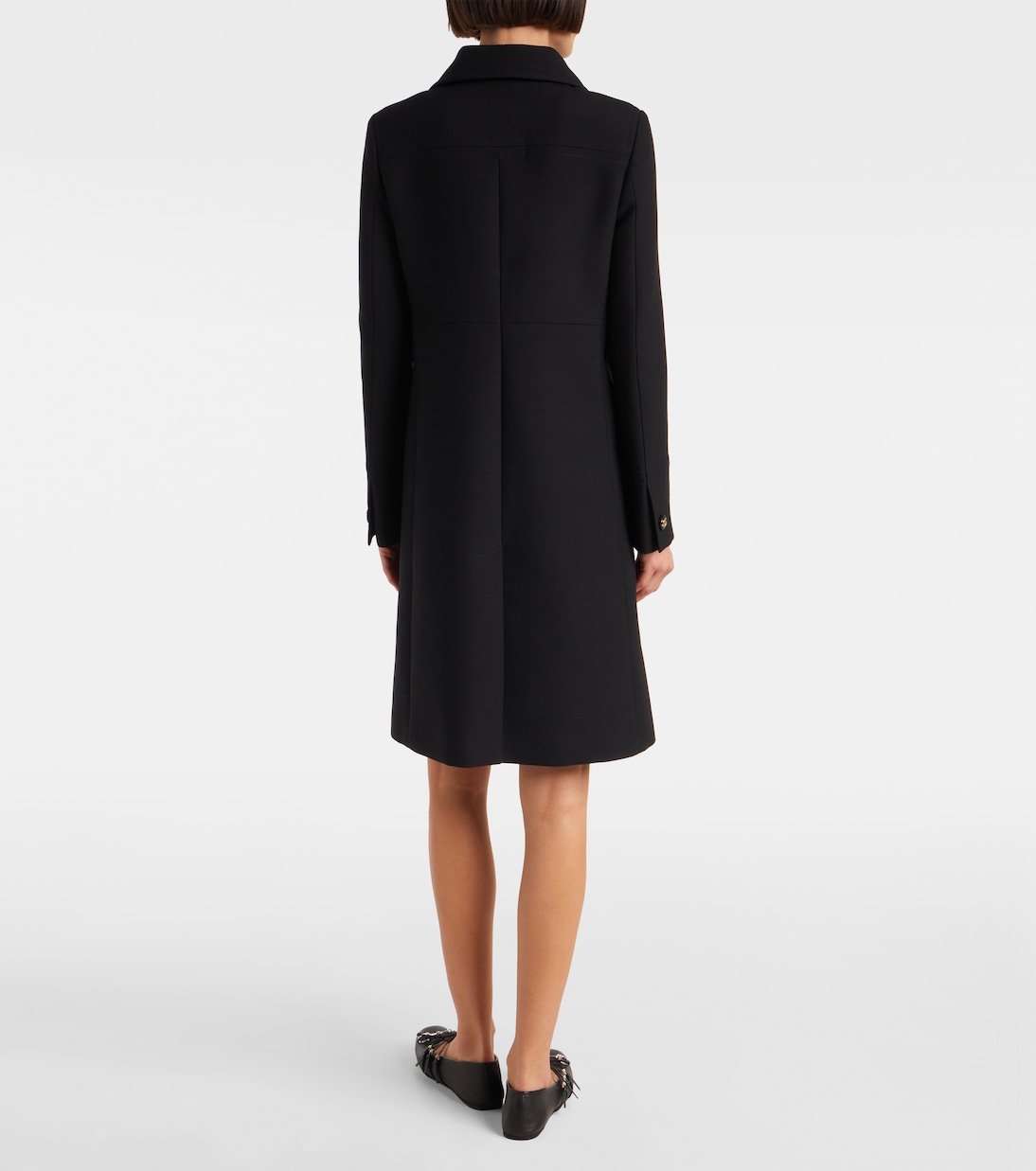 Double G double-breasted wool coat | Gucci