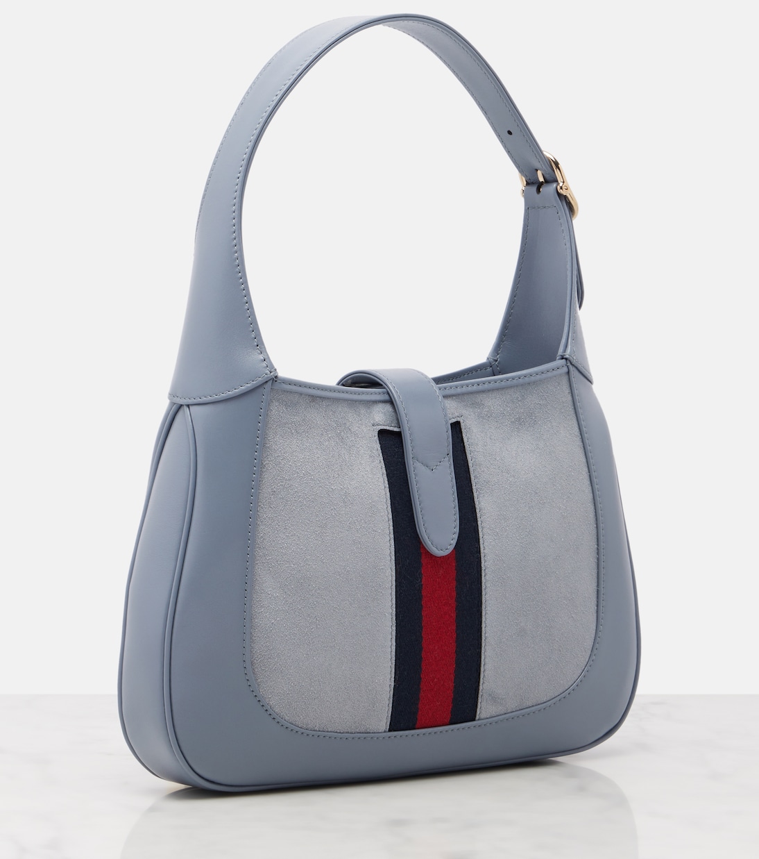 Jackie 1961 Medium suede and leather tote bag | Gucci