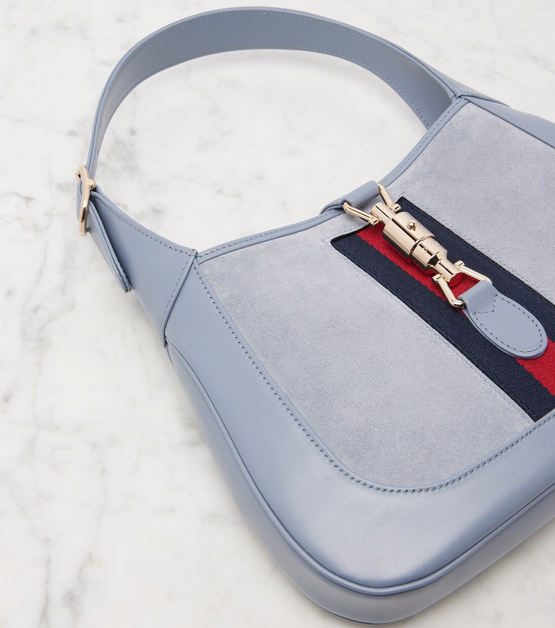 Jackie 1961 Medium suede and leather tote bag | Gucci