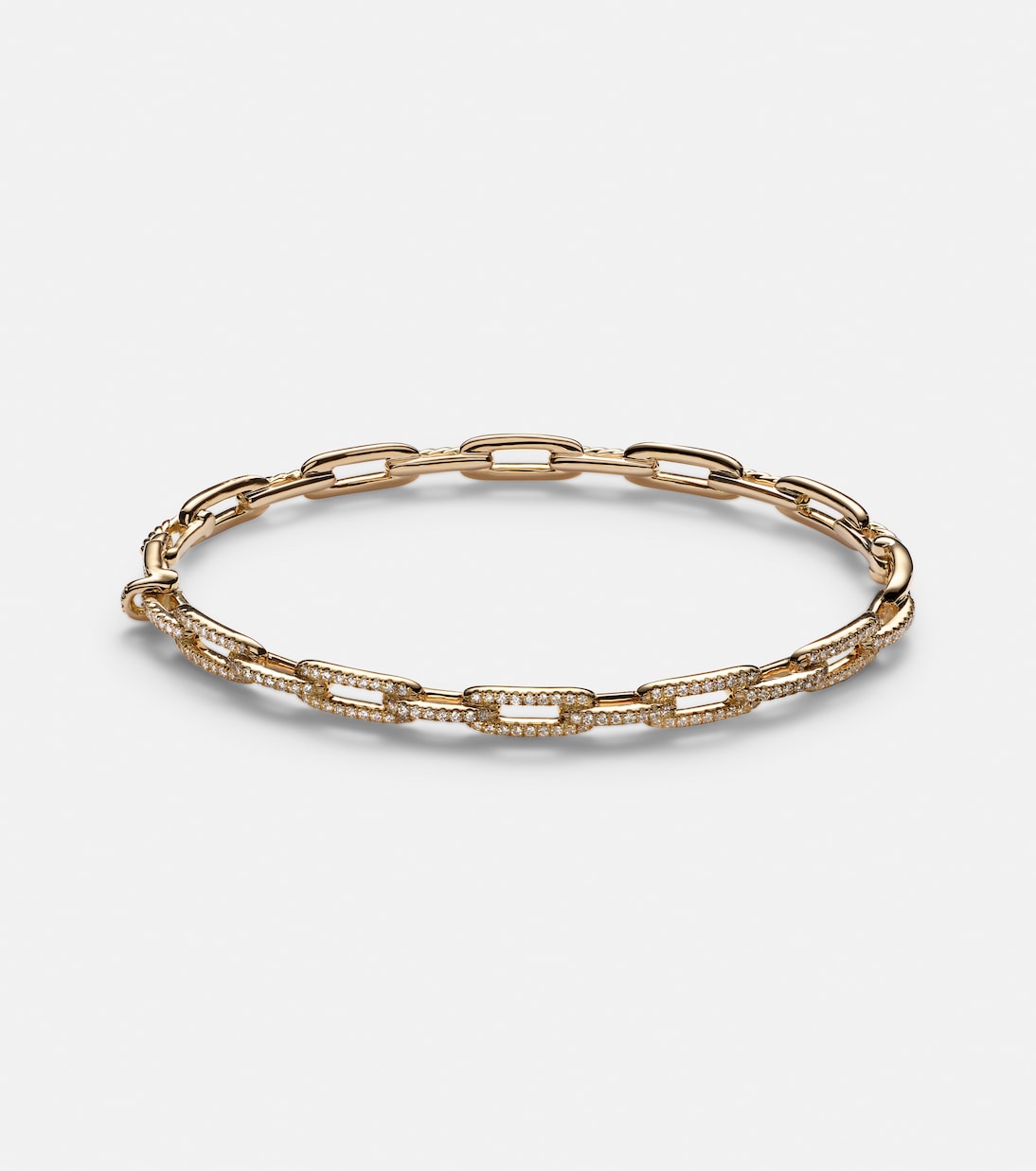 Bracciale Stax Chain Link in oro 18kt con diamanti | David Yurman