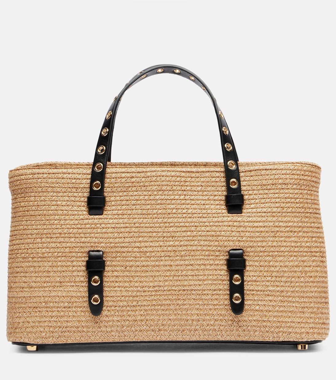Bolso Mina 25 Medium de paja de papel | Alaïa