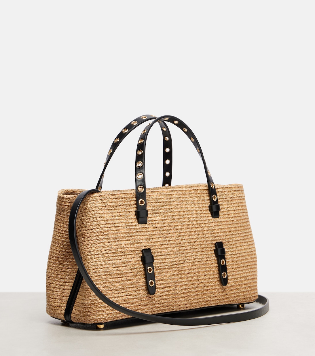 Bolso Mina 25 Medium de paja de papel | Alaïa