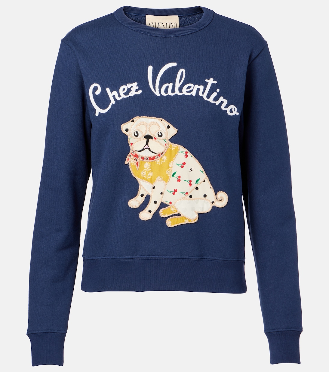 Besticktes Sweatshirt aus Baumwoll-Jersey | Valentino
