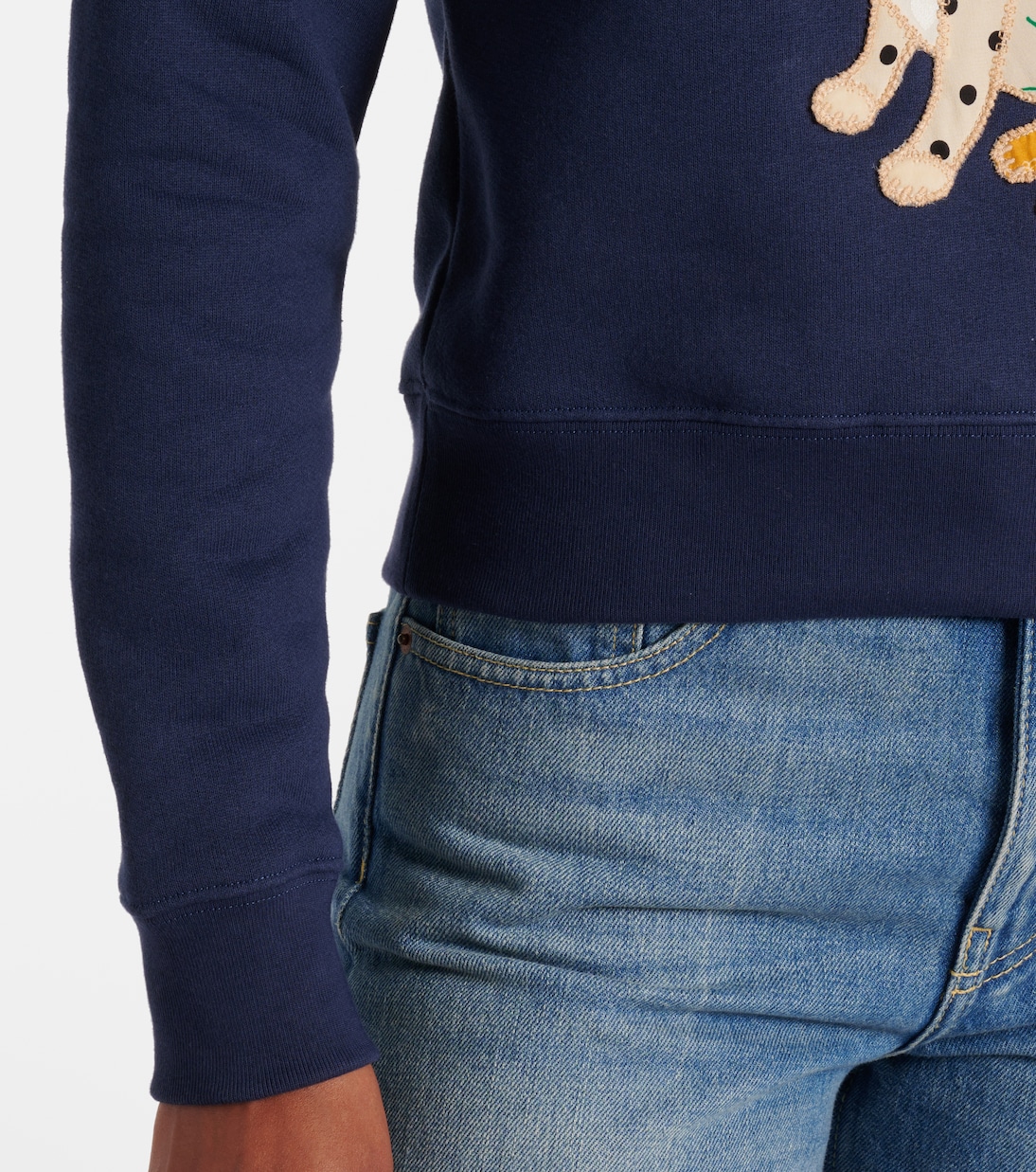 Besticktes Sweatshirt aus Baumwoll-Jersey | Valentino