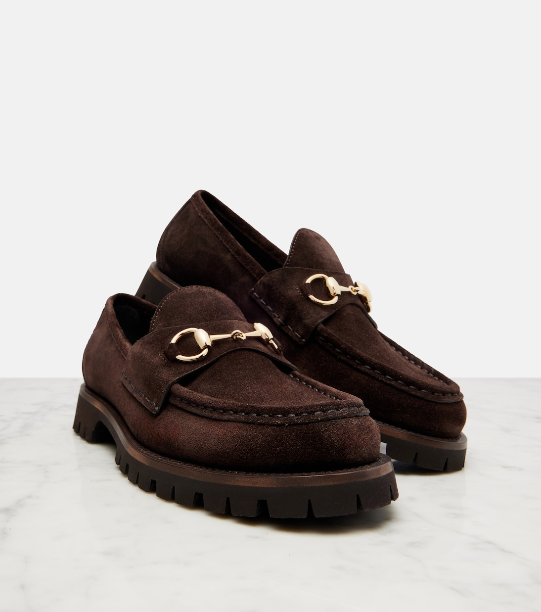 Sylke Horsebit suede loafers | Gucci
