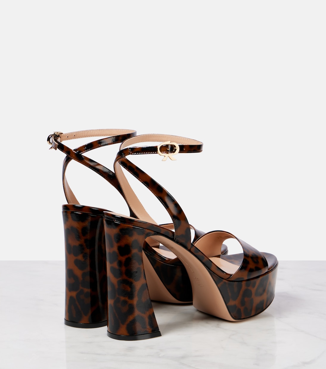 Nancy leopard-print platform sandals | Gianvito Rossi