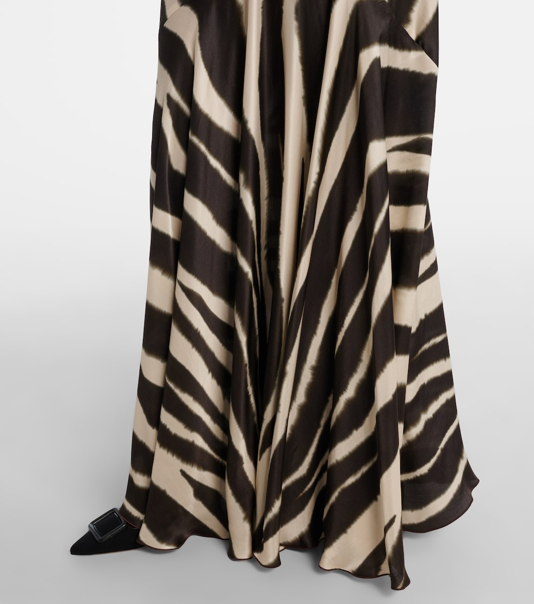 Robe longue imprimée en satin | Nina Ricci