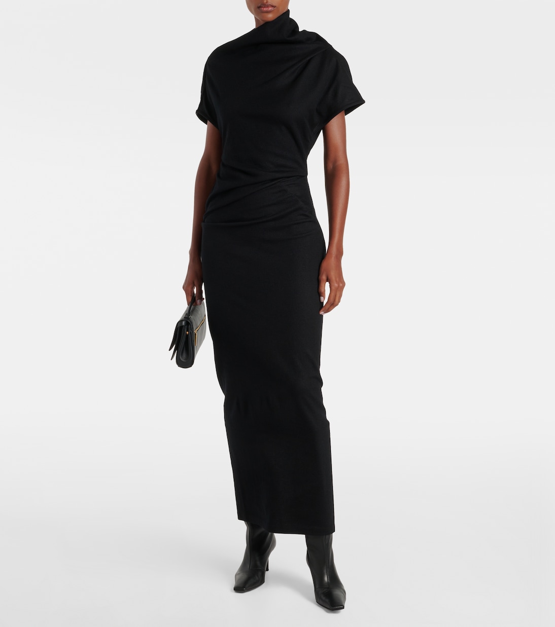 Draped wool maxi dress | Entire Studios