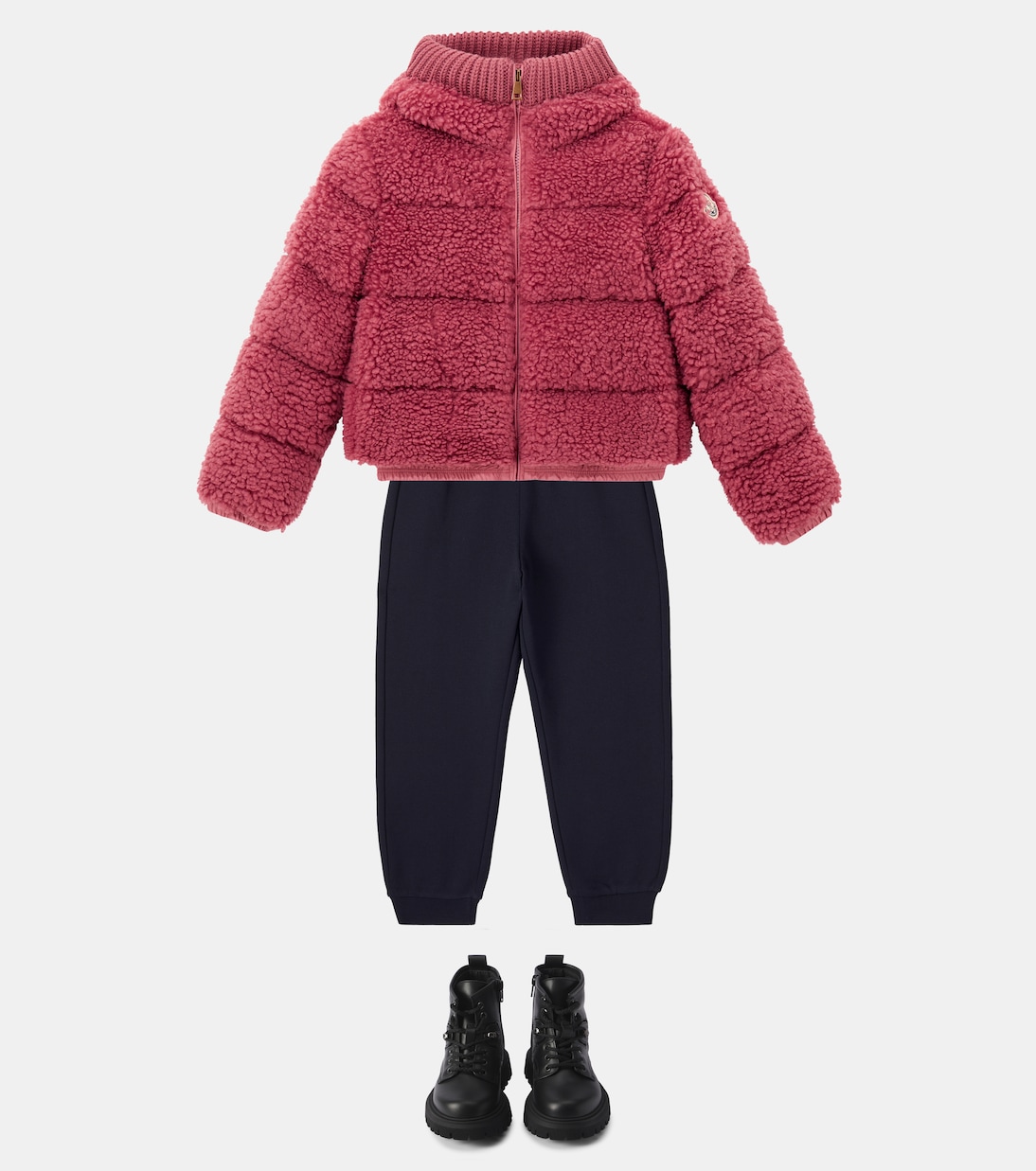 Daunenjacke Adalberta aus Teddyfleece | Moncler Enfant