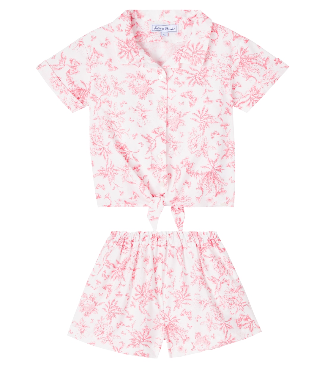 Camicia e shorts in cotone con stampa | Tartine et Chocolat
