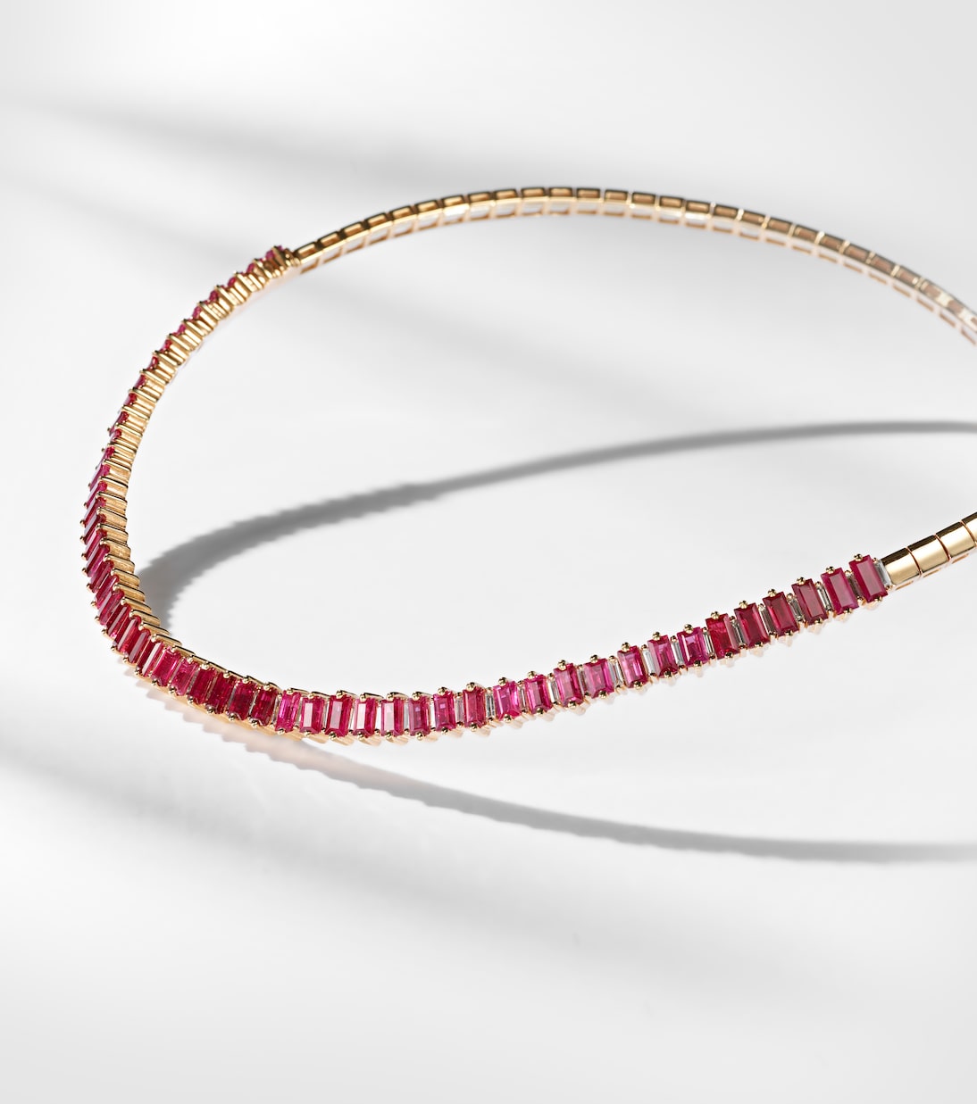18kt rose gold choker with rubies and diamonds | Suzanne Kalan