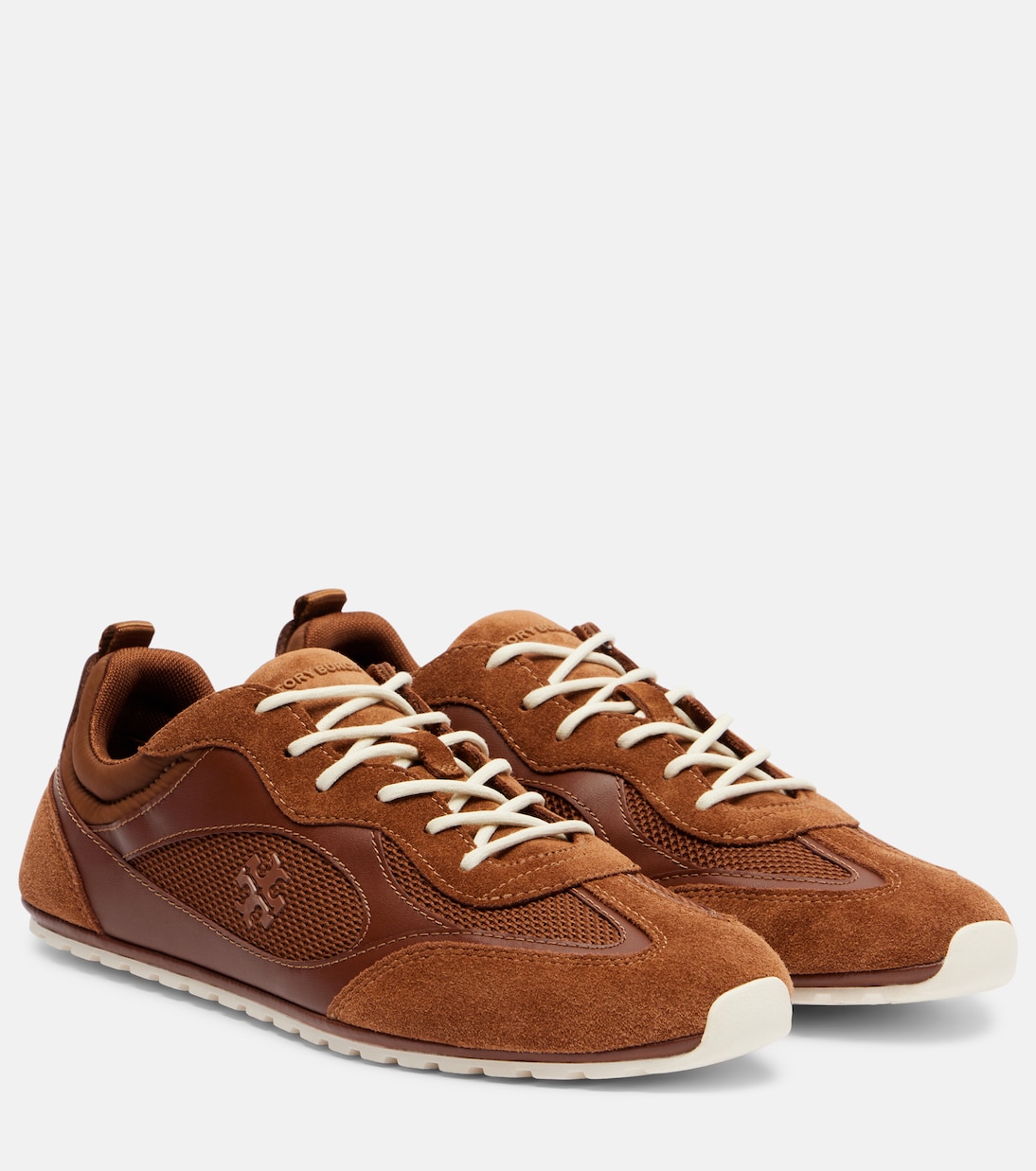 Tory Travel suede-trimmed sneakers | Tory Burch