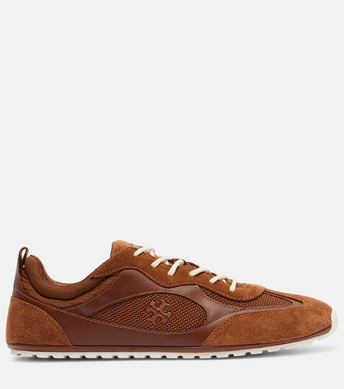 Tory Travel suede-trimmed sneakers | Tory Burch