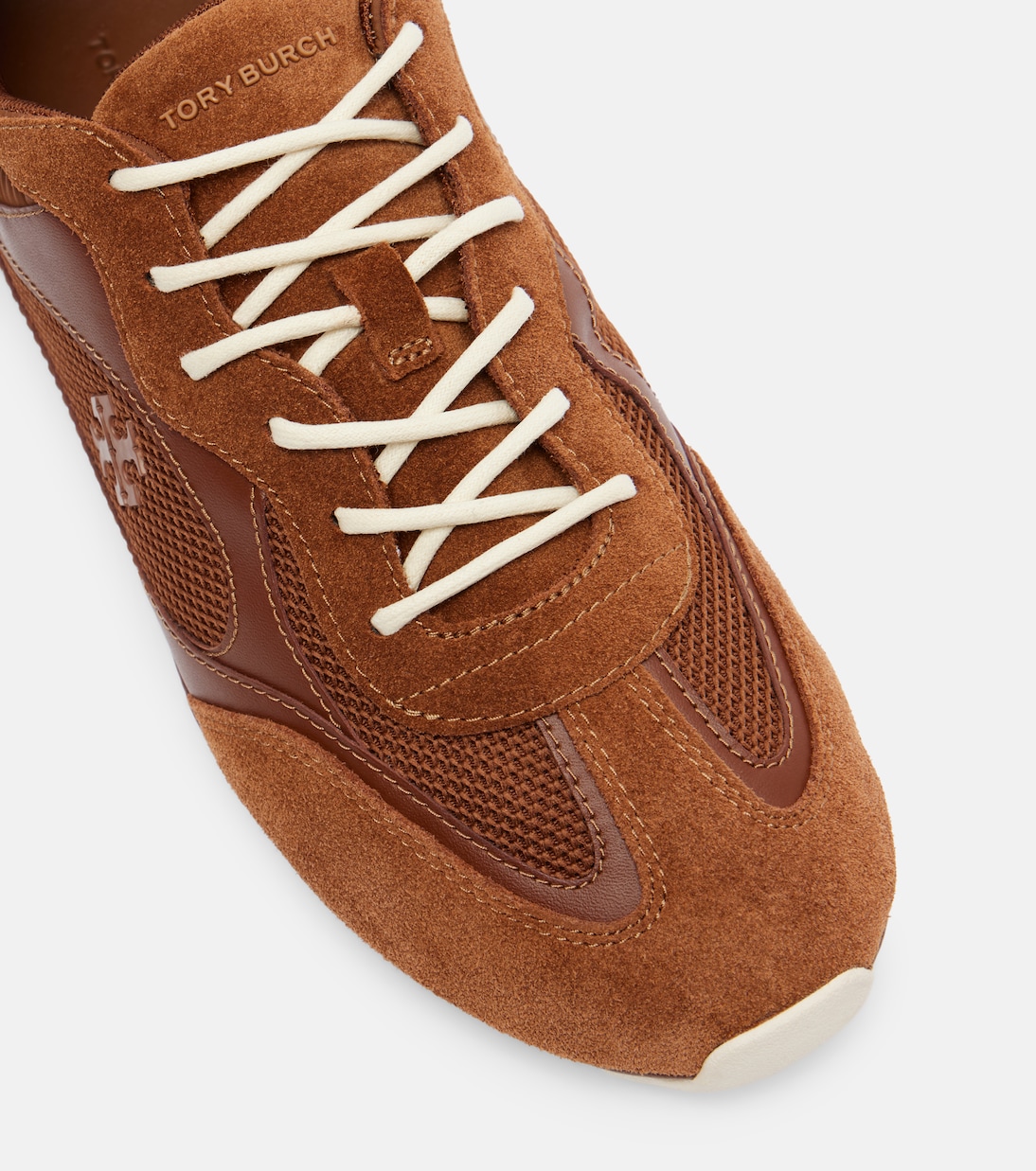 Tory Travel suede-trimmed sneakers | Tory Burch