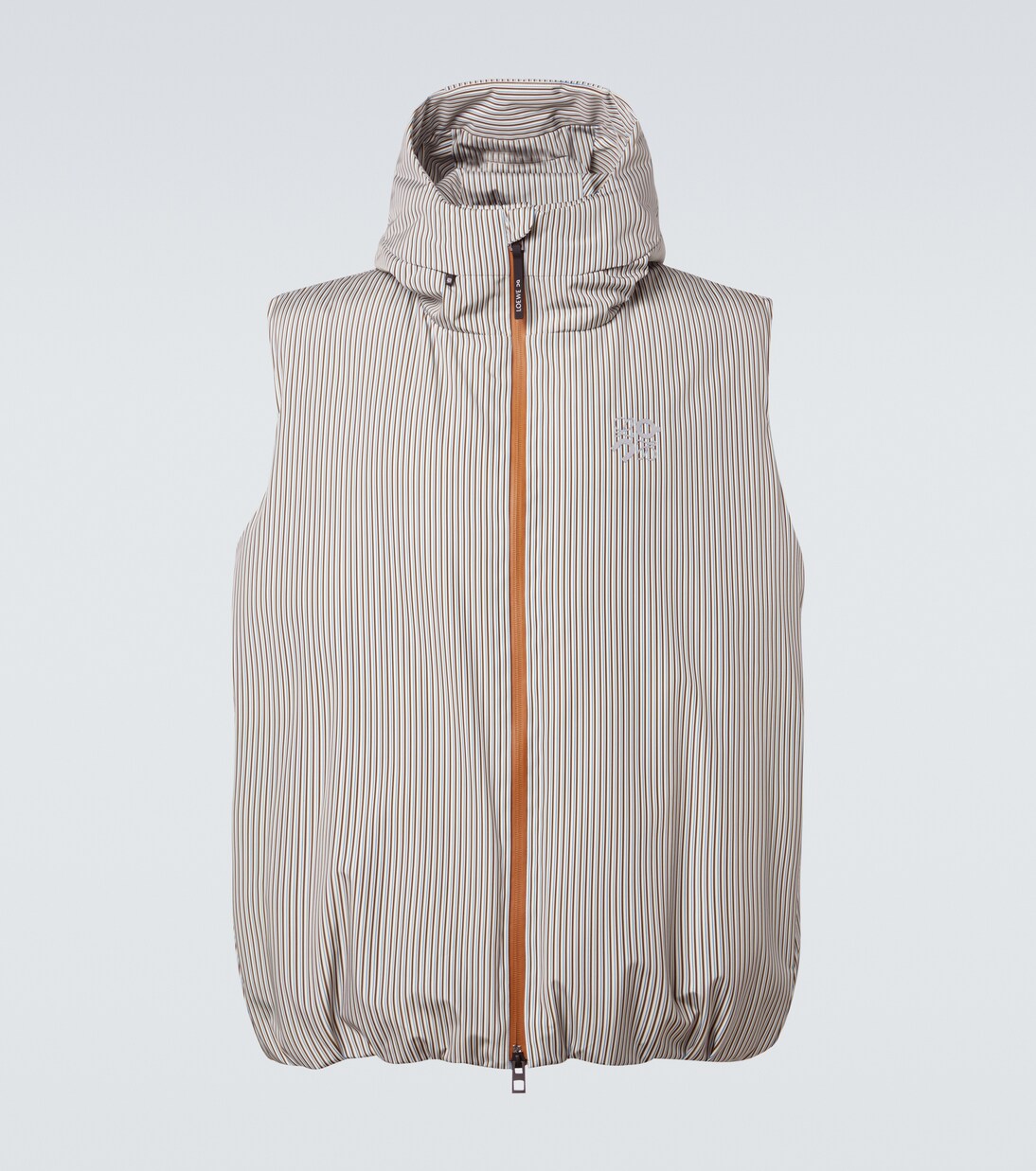 x On striped technical puffer vest | Loewe