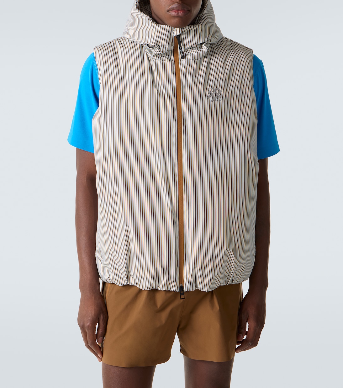 x On striped technical puffer vest | Loewe