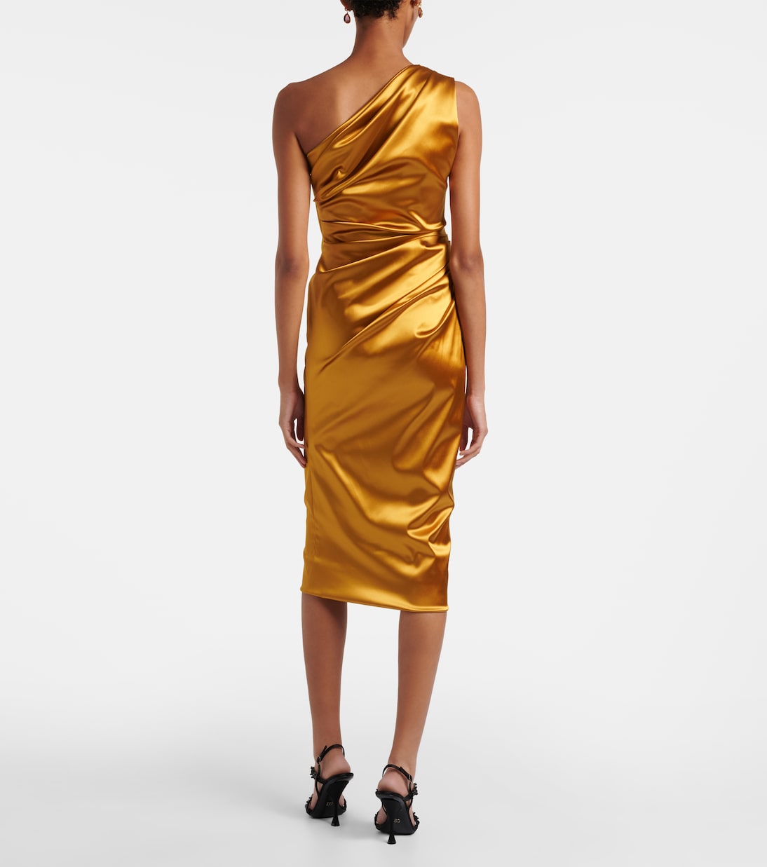 Vestido de cóctel de satén fruncido | Dolce&Gabbana