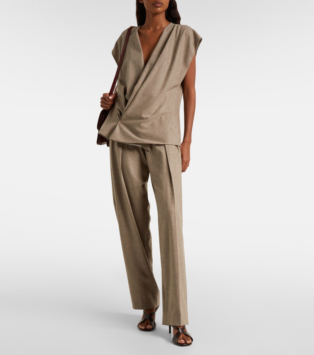 Dugan wool-blend tapered pants | Khaite