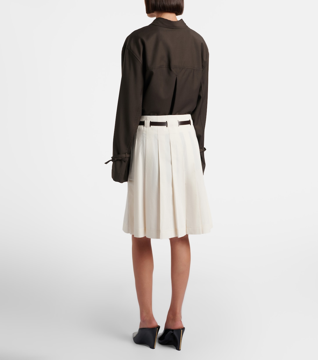 Belted cotton and silk miniskirt | Ferragamo